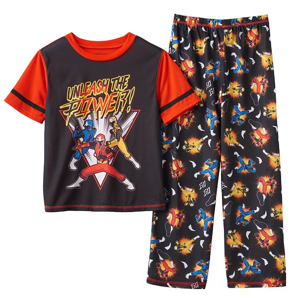 Boys 4 20 Power Rangers 2 Piece Pajama Set