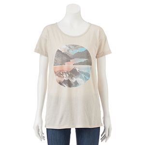 Juniors' Awake Mountain  Scene Graphic Tee