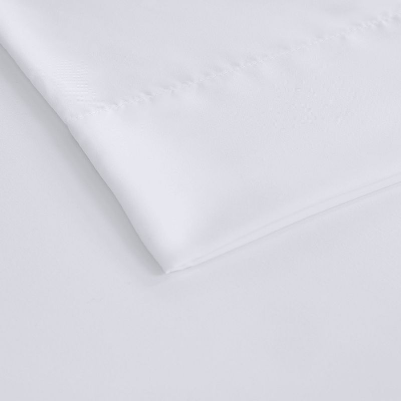 Sleep Philosophy Smart Cool Microfiber Sheet Set, White, Queen Set