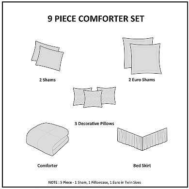 Madison Park Heidi 9 Piece Comforter Set
