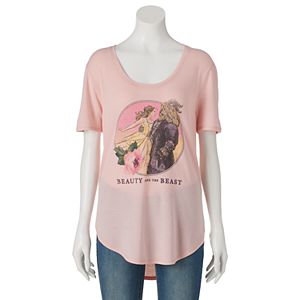Disney's Beauty and the Beast Juniors' High-Low Graphic Tee