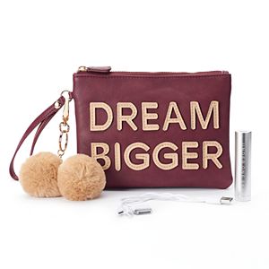 Under One Sky Pom Pom Smartphone Charging Wristlet