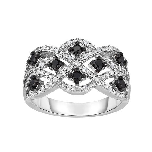 1 2 carat diamond sterling silver ring