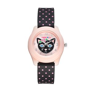 Limited Too Kids' Black Cat Polka-Dot Watch