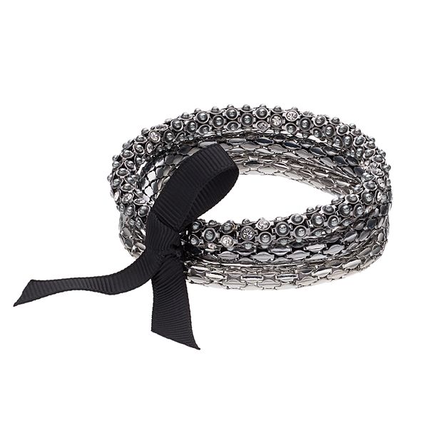 Simply Vera Vera Wang Ribbon Tie Multi Strand Stretch Bracelet