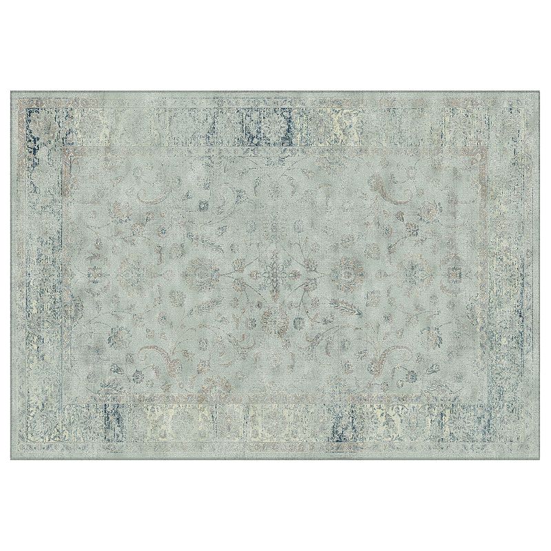 Safavieh Vintage Kuya Framed Floral Rug, Blue, 6.5X9 Ft