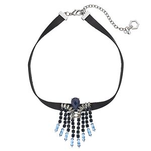 Simply Vera Vera Wang Fringe Faux Leather Choker Necklace