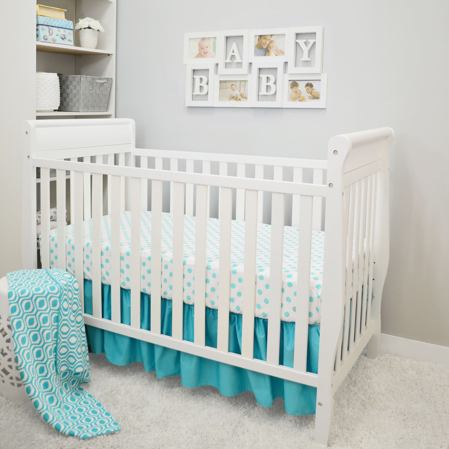 polka dot crib skirt