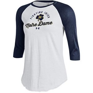 Women's Under Armour Notre Dame Fighting Irish Baseball Tee
