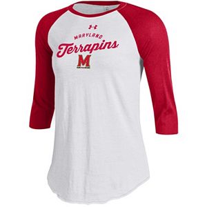 Women's Under Armour Maryland Terrapins Baseball Tee