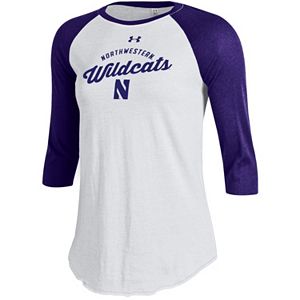 Women's Under Armour Northwestern Wildcats Baseball Tee