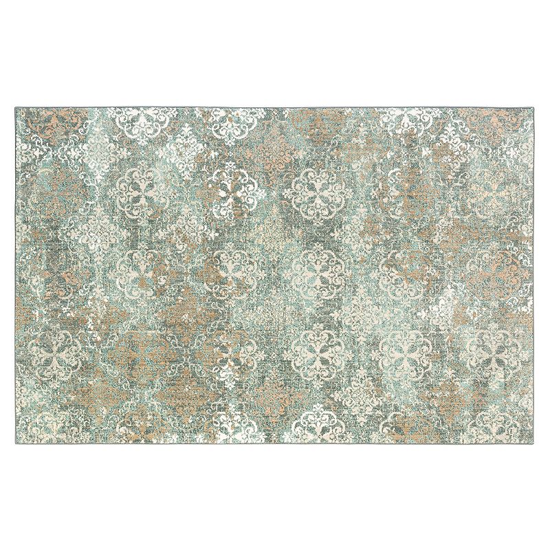 Karastan Studio Serenade Arietta SmartStrand Medallion Rug, Med Blue, 8X11 Ft