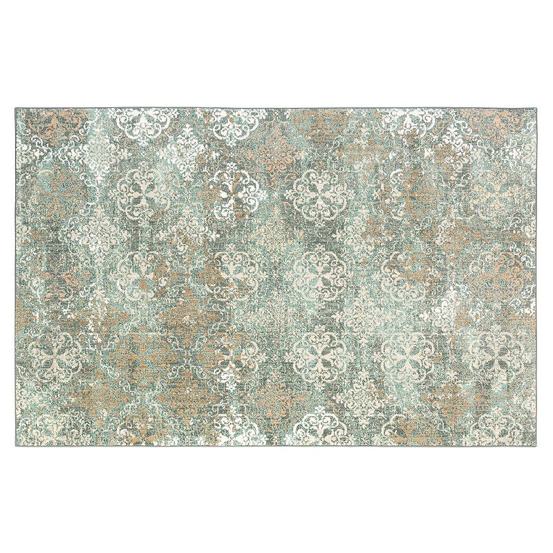 Karastan Studio Serenade Arietta SmartStrand Medallion Rug, Med Blue, 8X11 