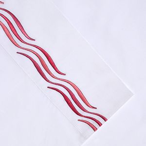 Pointehaven 2-pack 300 Thread Count Wave Embroidered Pillowcase