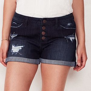 Women's LC Lauren Conrad Ripped Jean Shorts