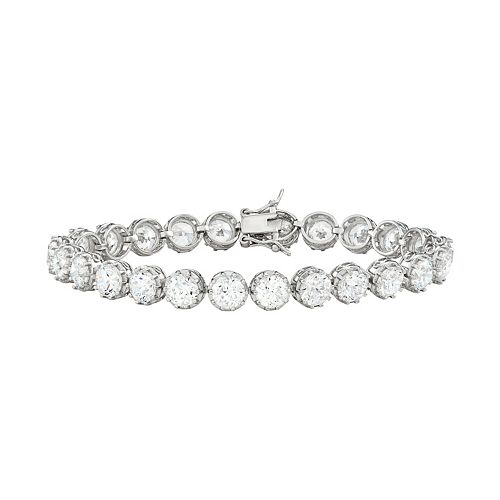 Sterling Silver Cubic Zirconia Tennis Bracelet