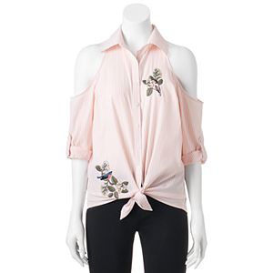 Juniors' HeartSoul Cold Shoulder Shirt