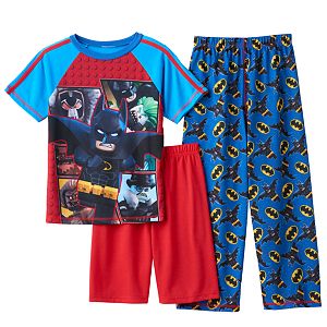 Boys 4-12 Lego Batman 3-Piece Pajama Set