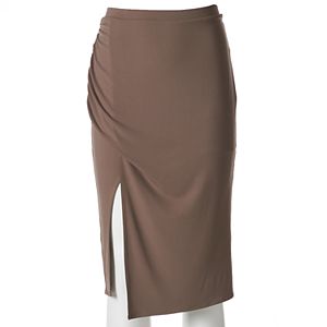 Women's Jennifer Lopez Ruched Faux-Wrap Skirt