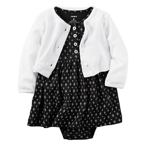 Baby Girl Carter's Bodysuit Dress & Cardigan Set