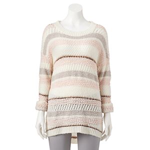 Women's Olivia Sky Striped Drop-Shoulder Crewneck Sweater