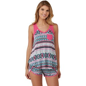 Women's Cuddl Duds Pajamas: Color Fusion Tank & Boxer Shorts PJ Set