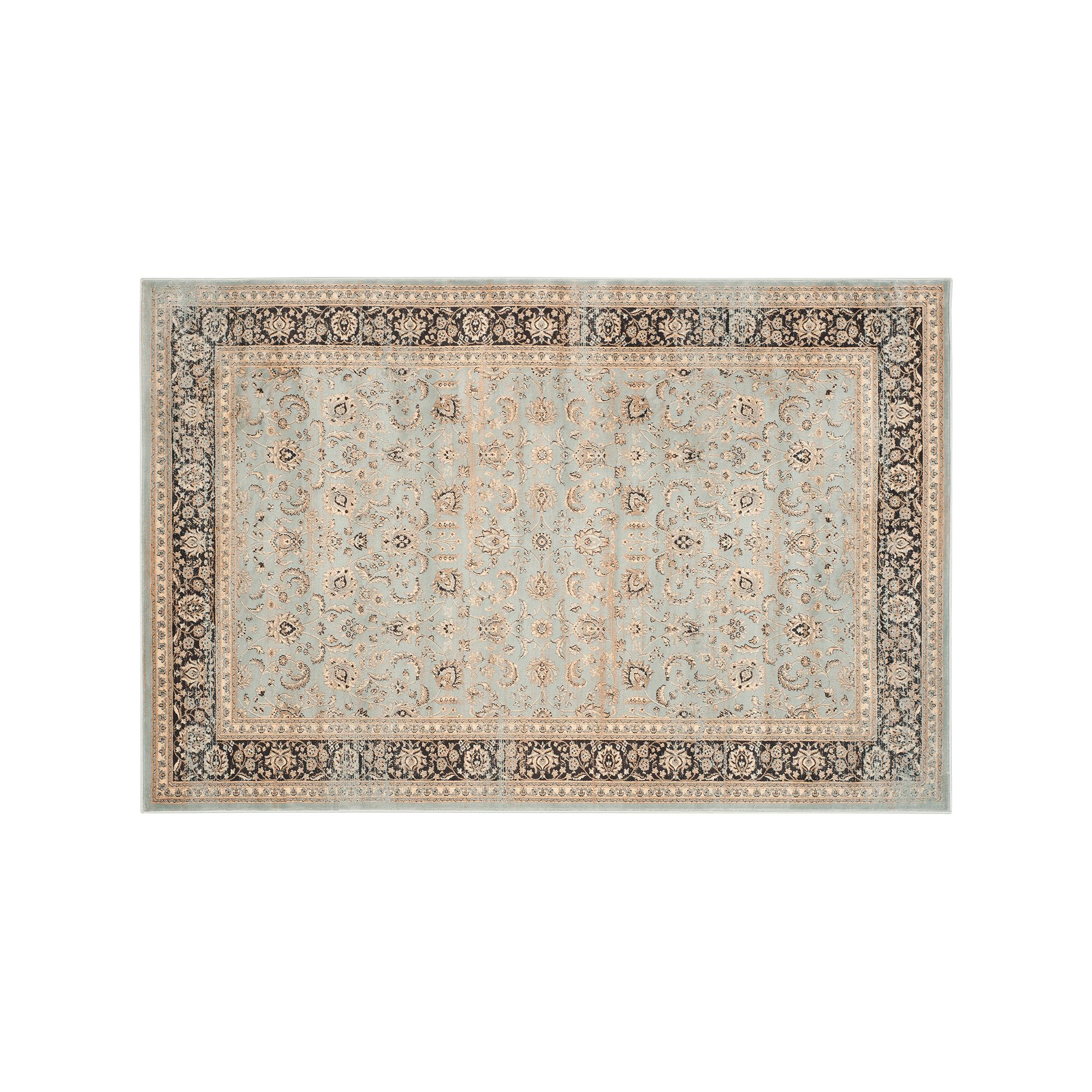 Safavieh Vintage Persian Nain Framed Floral Rug, Light Blue Black