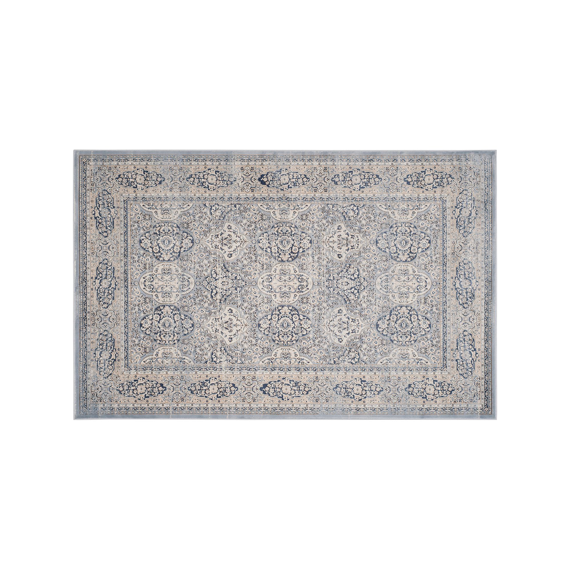 Safavieh Vintage Qhum Framed Floral Rug, Light Blue Ivory