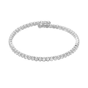 Silver Plated Crystal Coil Bracelet