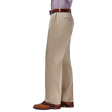 Men&rsquo;s Haggar® Premium No-Iron Khaki Stretch Classic-Fit Flat-Front Expandable Waist Pants