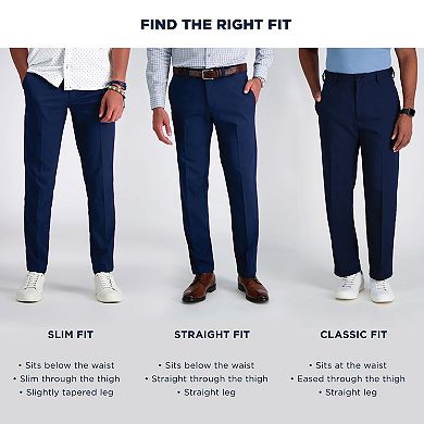 Men’s Haggar® Premium No-Iron Khaki Stretch Classic-Fit Flat-Front Expandable Waist Pants