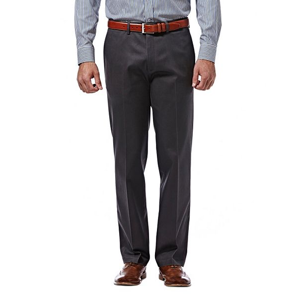 Haggar Mens Premium Comfort Classic Fit Flat Front Expandable Waist Pant :  : Clothing, Shoes & Accessories