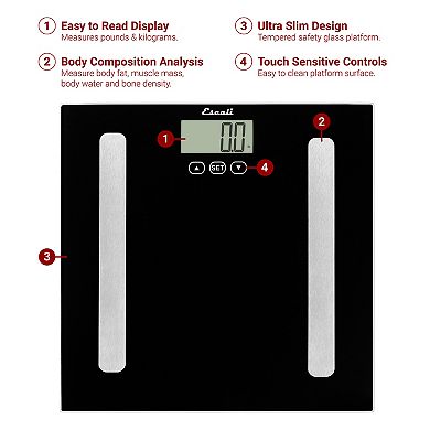 Escali Body Analyzing Bathroom Scale