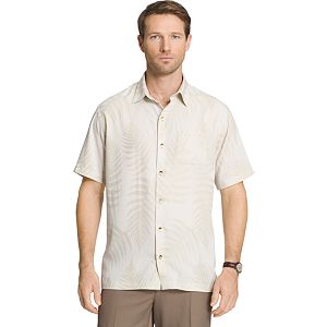 Men's Van Heusen Classic-Fit Leaf Jacquard Button-Down Shirt