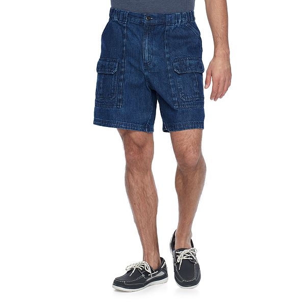 Men s Croft Barrow Classic Fit Denim Side Elastic Cargo Shorts