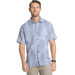 Big & Tall Van Heusen Classic-Fit Textured Leaf Jacquard Button-Down Shirt