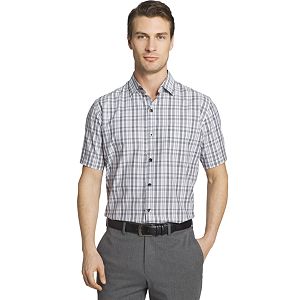 Big & Tall Van Heusen Air Wovens Classic-Fit Poplin Performance Button-Down Shirt