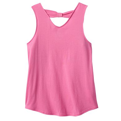 Girls 7-16 SO® Bow Back Printed Tank Top