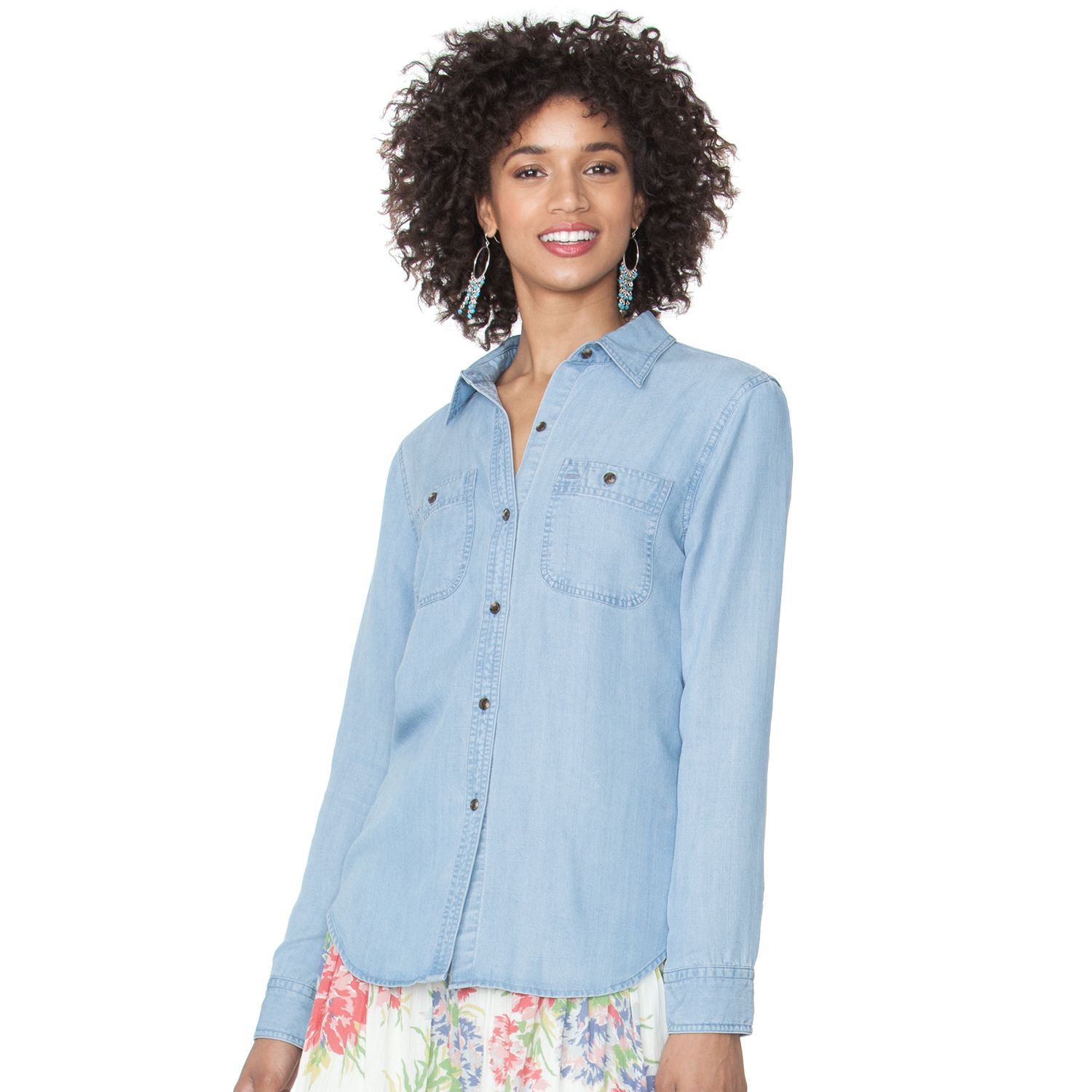 kohls denim shirts