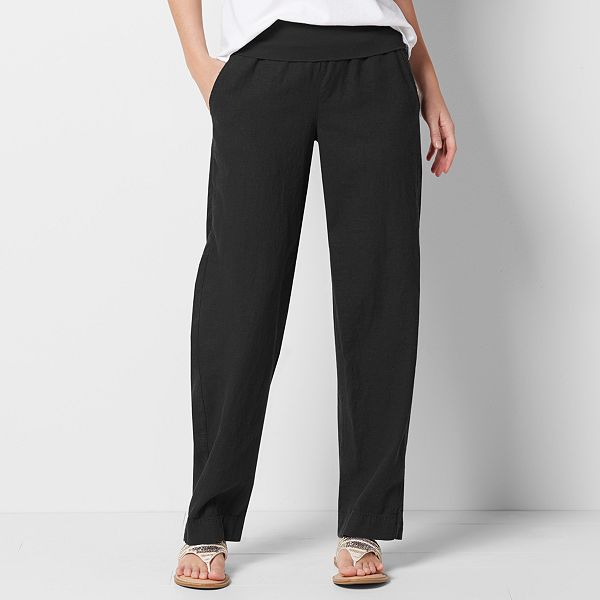 Women's Sonoma Goods For Life® StraightLeg Linen Blend Pants