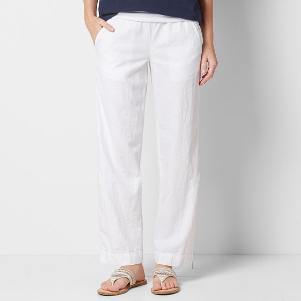 Women's Sonoma Goods For Life® Straight-Leg Linen Blend Pants