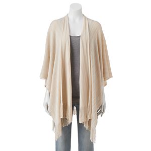 SONOMA Goods for Life™ Metallic Stripe Fringed Ruana