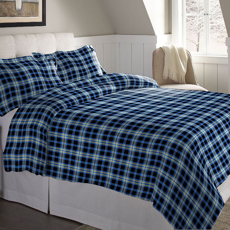 59935339 Pointehaven Flannel Duvet Cover Set, Multicolor, F sku 59935339