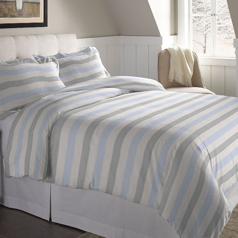 Pointehaven Flannel Duvet Cover Set, Multicolor, Twin