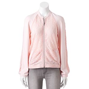 Women's Apt. 9® Lace Bomber Jacket