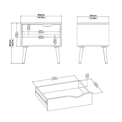 Diana Two-Tone Nightstand