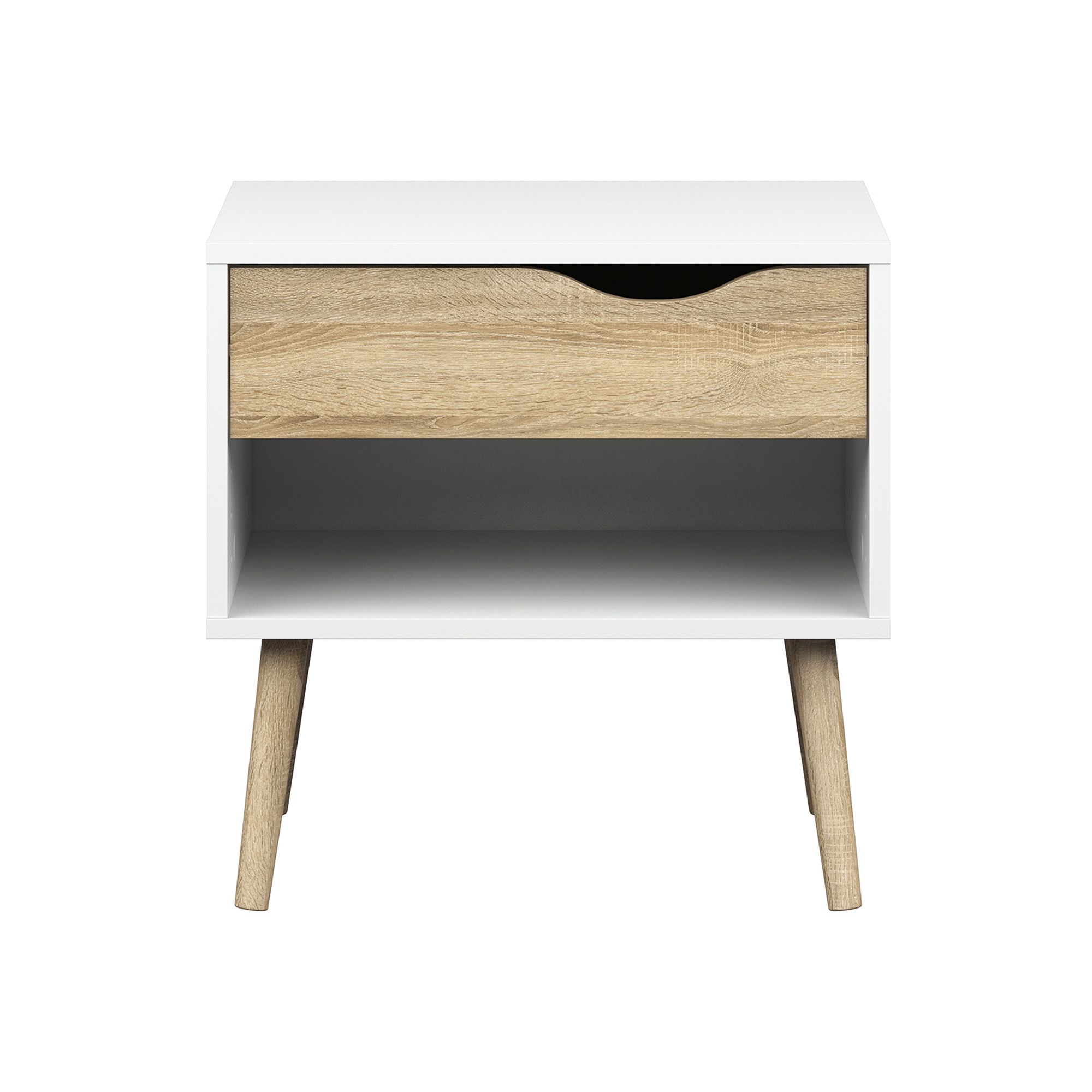 Diana Two-Tone Nightstand, White