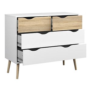 Diana Two-Tone 4-Drawer Dresser