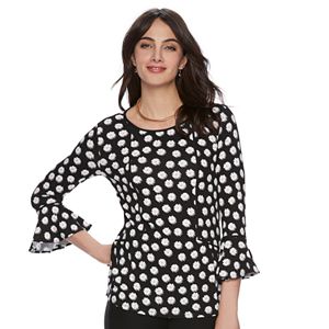 Women's ELLE™ Printed Peplum Top