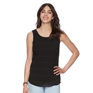 Women's ELLE™ Crinkle Mixed-Media Tank